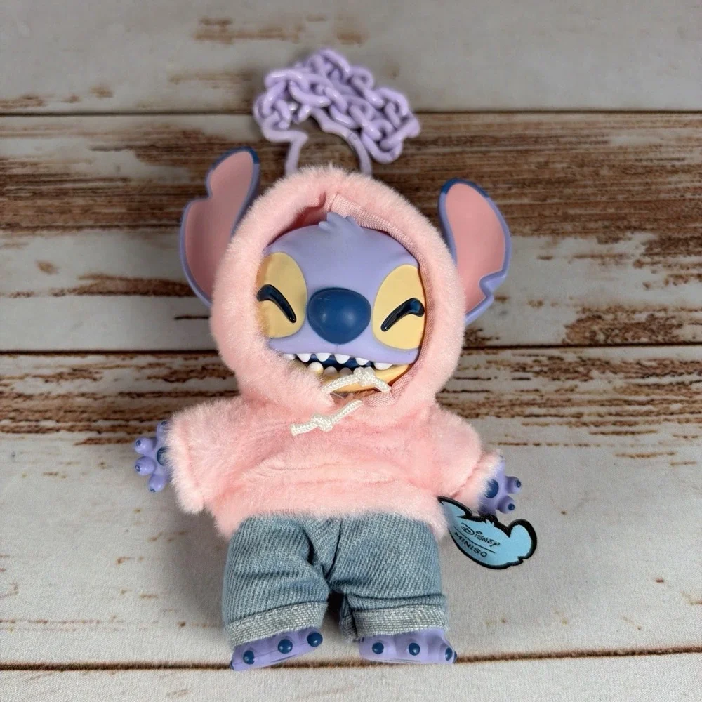 MINISO Disney Stitch Gen Z Street Pink Aloha Plush Keychain Figure 6.3 Inch
